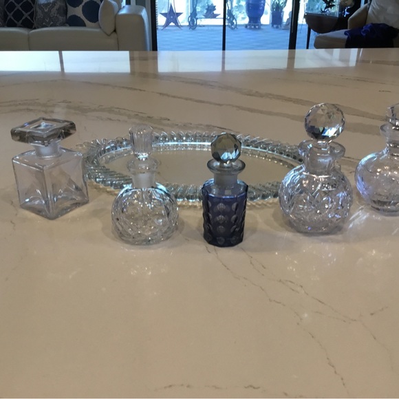 European Crystal Bottles & Tray - Picture 6 of 14